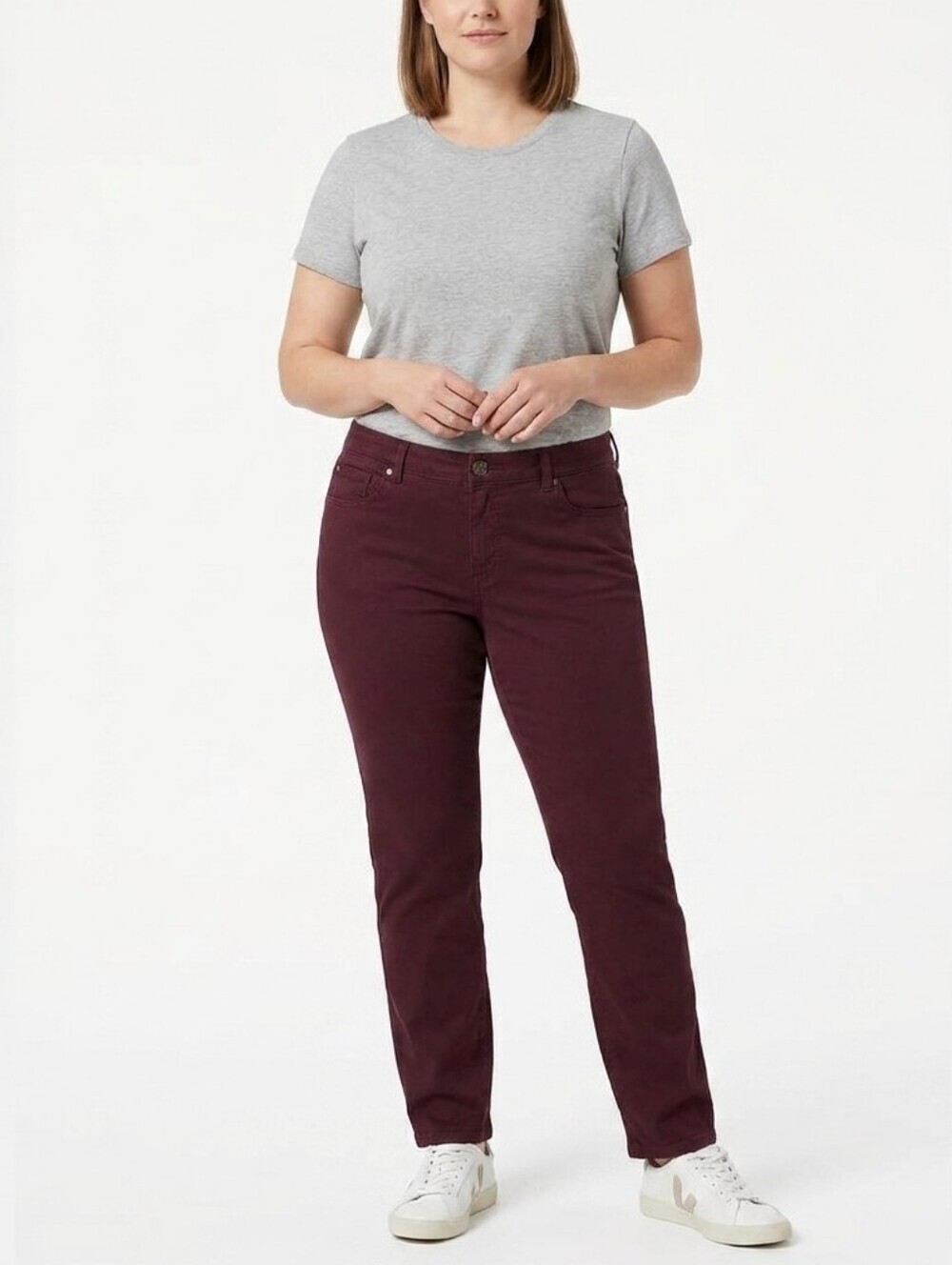 Bandolino Womens 12 Maroon Jeans Carloine Fit